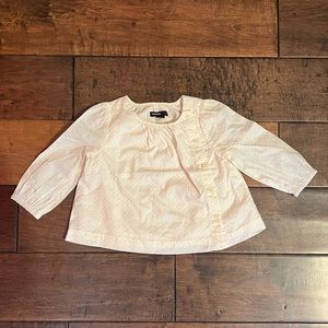 Baby’s Gap 6-12M Silver Polka Dot Girl Blouse